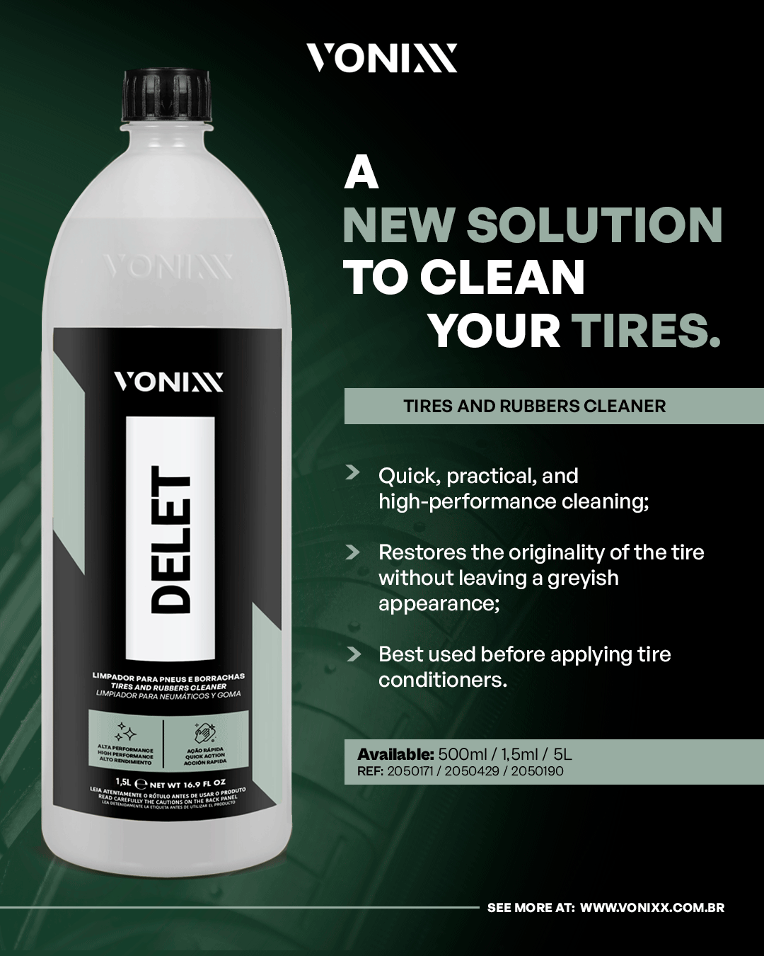 DELET - TYRE AND RUBBER CLEANER